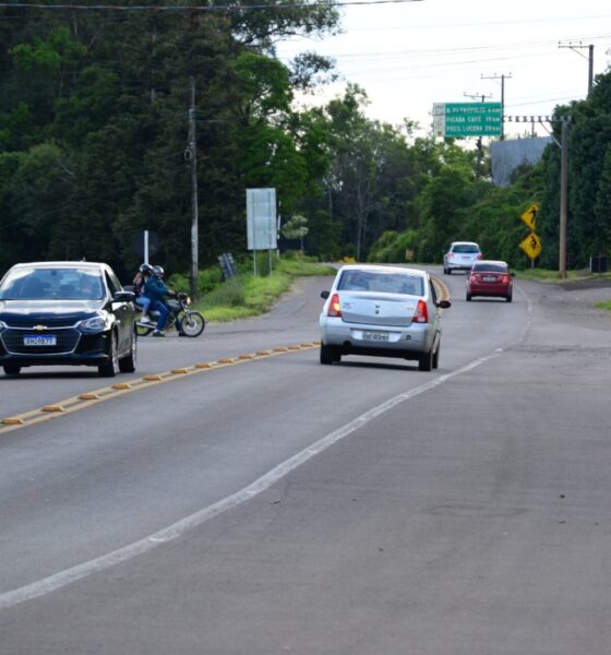 Acesso ao Pinhal Alto na ERS-235, próximo ao km 8 (CRÉD. GIAN WAGNER BAUM